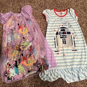 Disney Princess and R2-D2 Nightgown Set - Purple and Blue